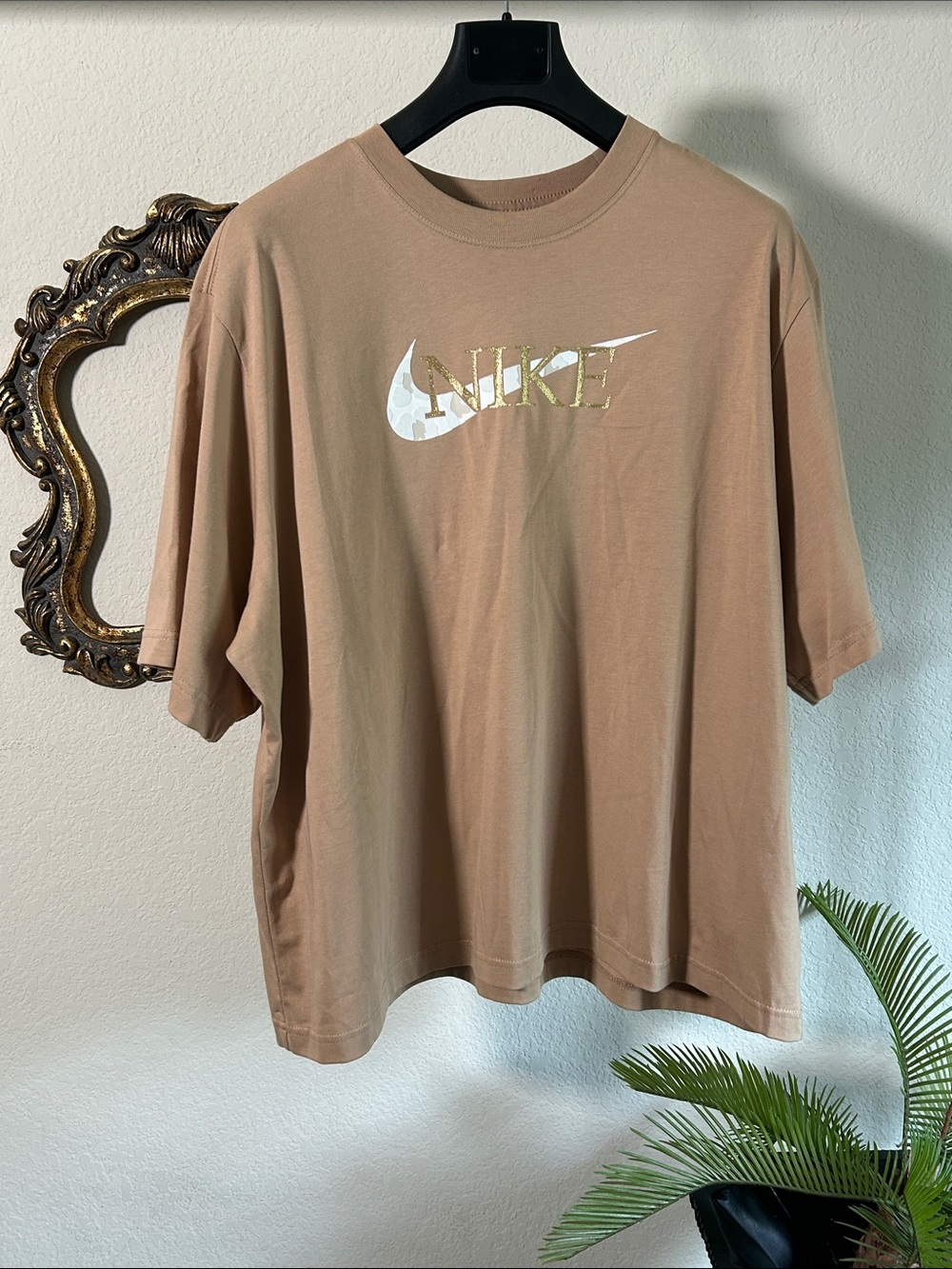 Nike Tan Graphic Swoosh Tee